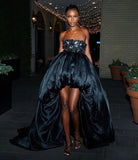 High-Low Sequinned Prom Dress