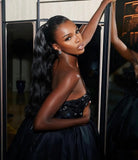 High-Low Sequinned Prom Dress