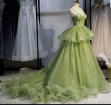 Strapless Sweetheart Neckline Stage Performance Tulle Gown