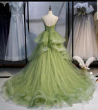 Strapless Sweetheart Neckline Stage Performance Tulle Gown