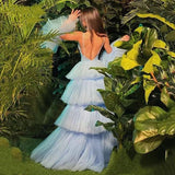 Wedding Reception Tiered Tulle Gown