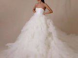 Extra Lush Strapless White Wedding Gown