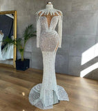 Stylish Turtleneck Wedding Dress