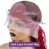 Deep Wave Burgundy Curly 13x4 Human Hair Raw Wig - Up to 50"