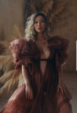Brown Sugar Tulle Robe