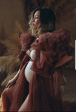 Brown Sugar Tulle Robe