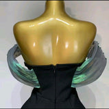 Exaggerated Sleeve Evening Dress - Bridal Dress