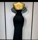 Exaggerated Sleeve Evening Dress - Bridal Dress