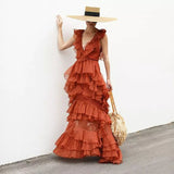 Lady’s Time-Out Asymmetry Beauty Pageant Long Summer Dress