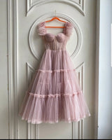 Dusty Pink Prom Tulle Dress