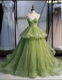 Strapless Sweetheart Neckline Stage Performance Tulle Gown