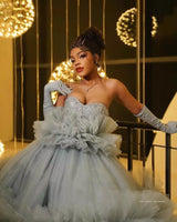 Red Carpet Fashion Week PhotoShoot Ball Tulle Gown