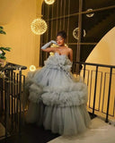 Red Carpet Fashion Week PhotoShoot Ball Tulle Gown