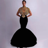 Tassel Detailed Fish Tail Royalty Dress