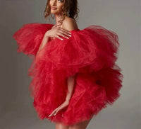 Fluffy Ruffles Tiered Tulle Dress