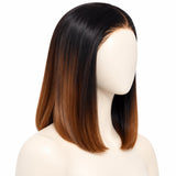 Glueless Preplucked Human Hair Bob Wig – Black to Caramel Ombre