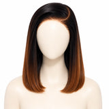 Glueless Preplucked Human Hair Bob Wig – Black to Caramel Ombre