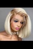SDD Human Hair Bob Wig, Raw Vietnamese Bone Straight Single Donor Wig