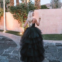 High-Low Tiered Tulle Skirt