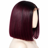 10"Glueless Human Hair Ombre Straight Lace Wig - Steph