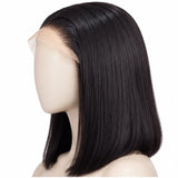 13x4 Lace Front Human Hair Straight Glueless Bob Wig -Sisi