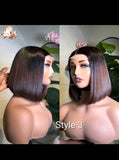 SDD Human Hair Bob Wig, Raw Vietnamese Bone Straight Single Donor Wig