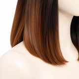 Glueless Preplucked Human Hair Bob Wig – Black to Caramel Ombre