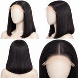 13x4 Lace Front Human Hair Straight Glueless Bob Wig -Sisi