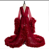 Fairytale Tulle Robe - Burgundy