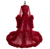 Fairytale Tulle Robe - Burgundy