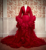 Fairytale Tulle Robe - Burgundy