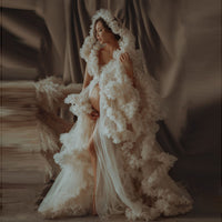 Luxury Tulle Robe With Adjustable Veil